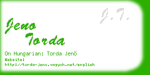 jeno torda business card